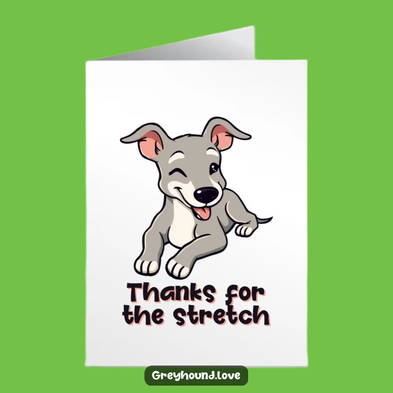 Thank You Card: Calm Greyhound Free Printable Peaceful Dog Gift