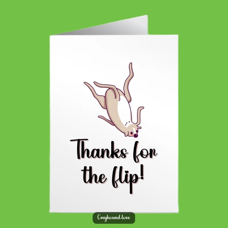 Free Printable Thank You Card: Twisting Greyhound - Fun Downloadable Gift!