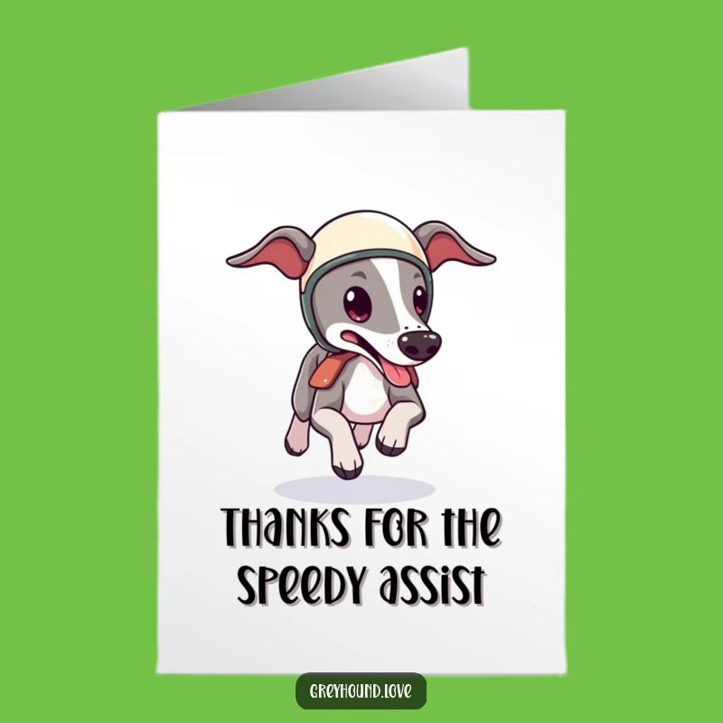 Free Printable Greyhound Thank You Card: Fast Dog Appreciation Download