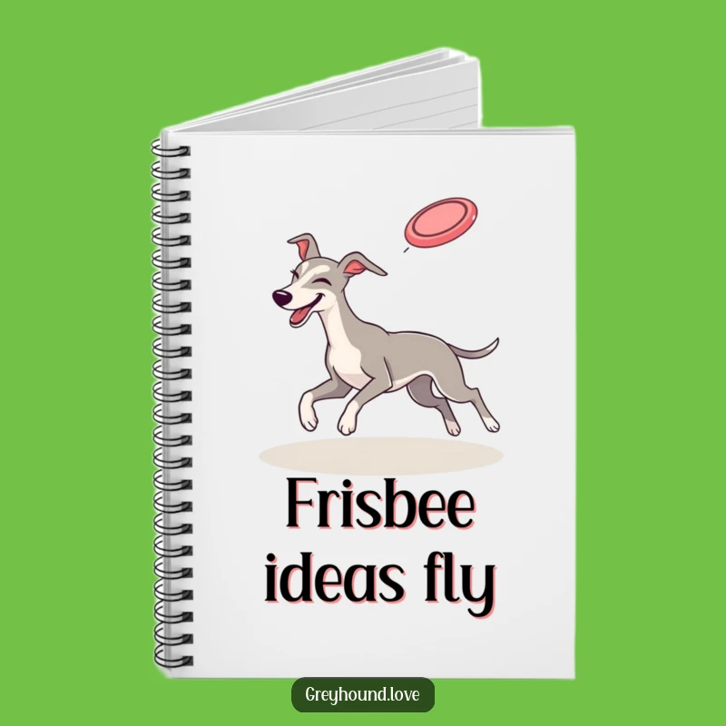 Funny Greyhound Notebook: Playful Frisbee Catch Journal!