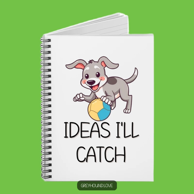 Funny Catching Greyhound Notebook: Jot Down Game Plans, A Sporty Funny Gift!