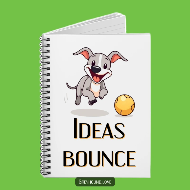 Funny Greyhound Ball Chase Notebook - Your Hilarious Journaling Companion!