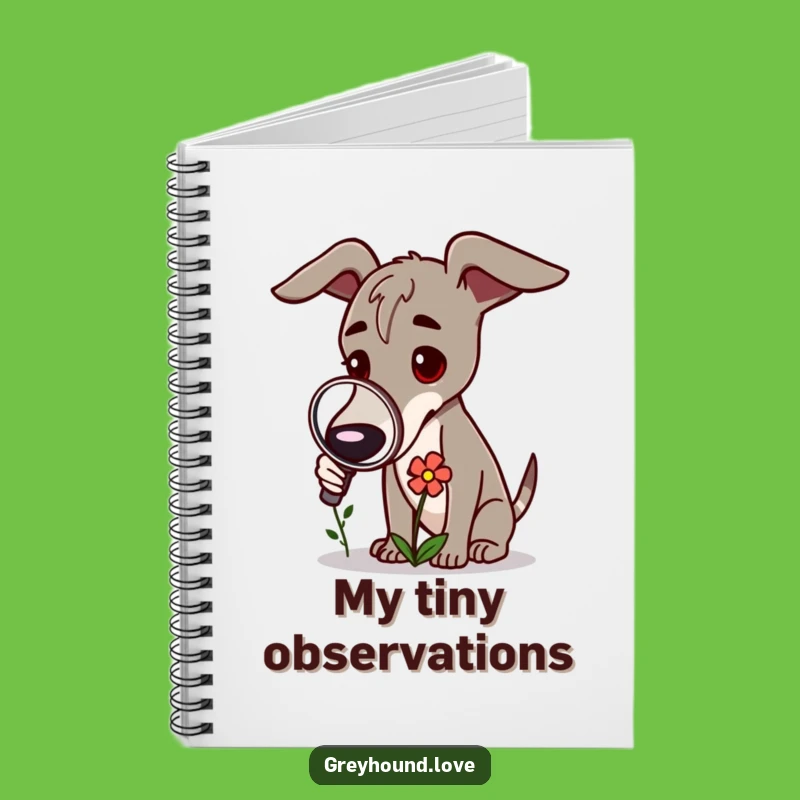 Funny Greyhound Inspector Notebook - Jot Down Observations with Curiosity