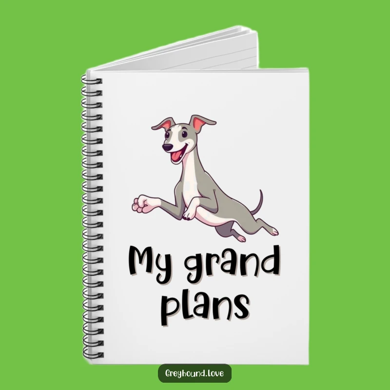 Funny Greyhound Leap Notebook: Dog Lover's Journal, Hilarious Gift