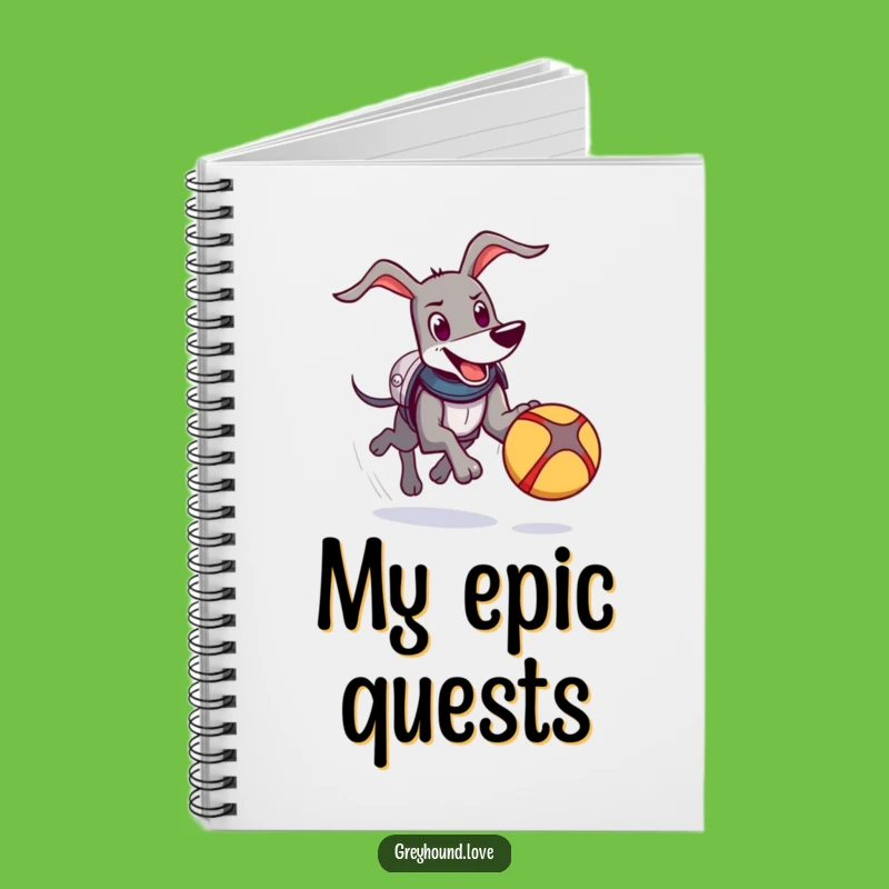 Funny Knight Greyhound Notebook: Armor Dog Journal, Chasing Ball, Creative Gift