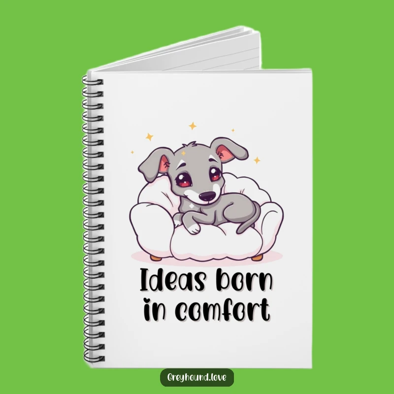 Funny Starry Greyhound Cloud Notebook - Jot Down Your Dreamiest Ideas