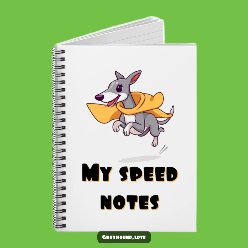 Funny Superhero Greyhound Notebook - Fast Ideas Gift