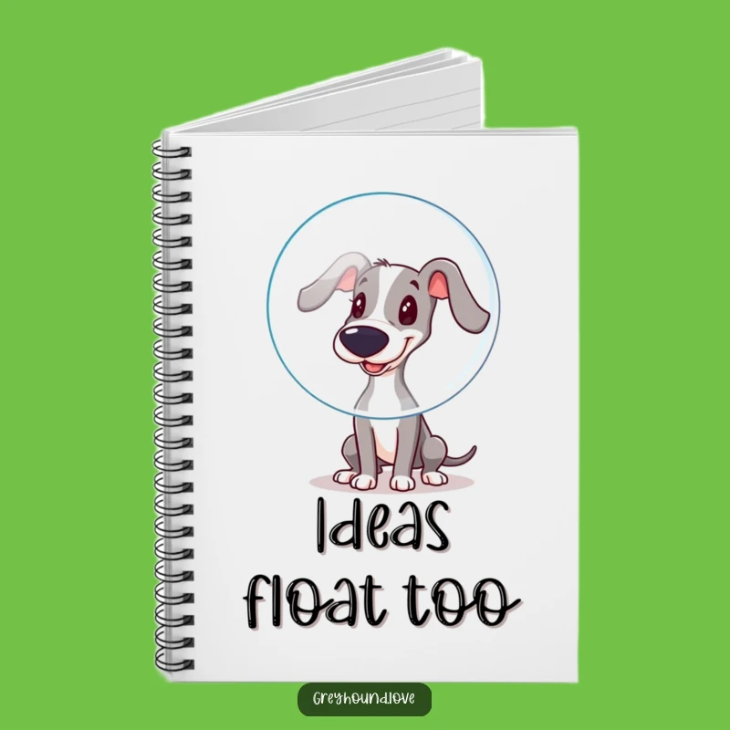 Funny Booping Greyhound Notebook: Journal Your Playful Thoughts, A Sweet Funny Gift!