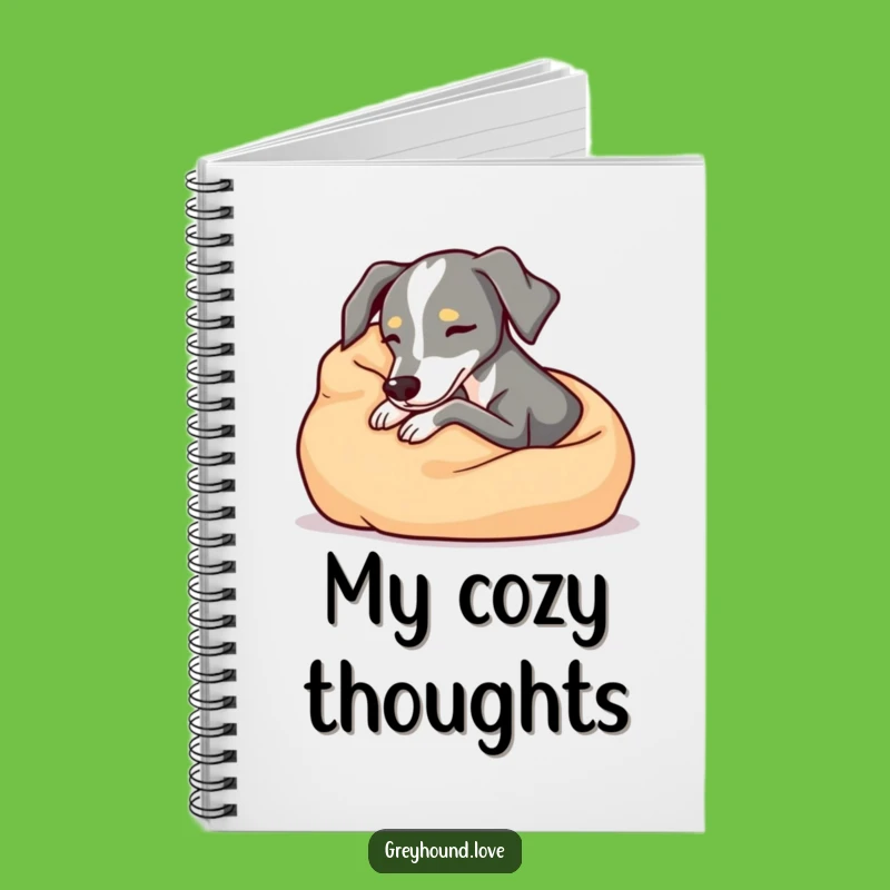 Cozy Greyhound Notebook - Relaxing Ideas Gift