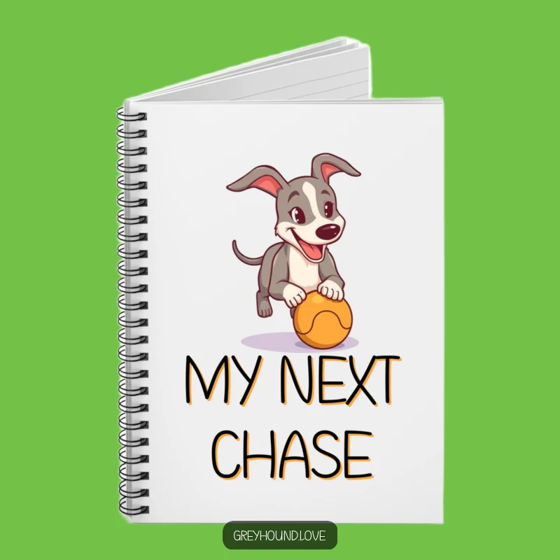 Funny Greyhound Chasing Ball Notebook: Jot Down Your Goals!