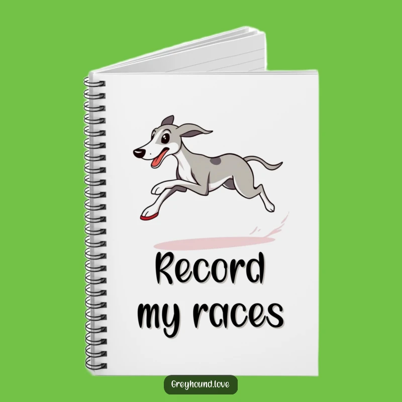 Funny Greyhound Lined Notebook: Determined Notes, Perfect Gift for Writers