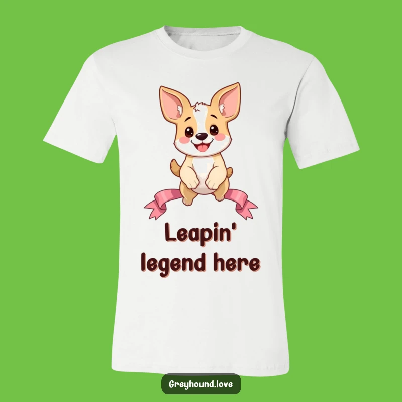Funny Dog Ears T-Shirt: Oversized Ear Dog Playful Leap Funny Gift
