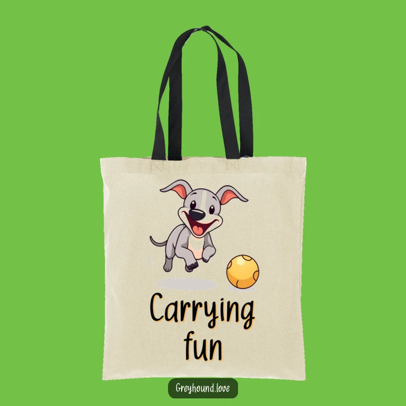 Funny Greyhound Ball Chase Tote Bag - Your Hilarious Everyday Companion!