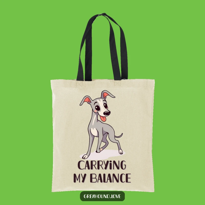 Funny Greyhound Tripping Kawaii Tote: Stylish & Hilarious Carry-All