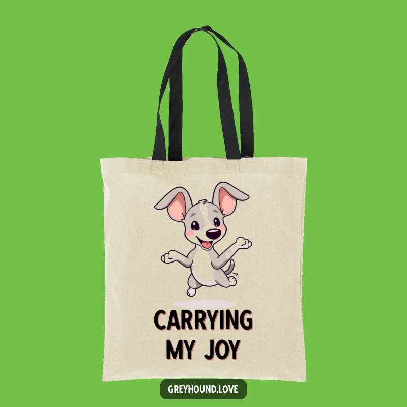 Funny Greyhound Ears Tote Bag: Playful Dog Carry-All, Oversized Ears, Practical Gift