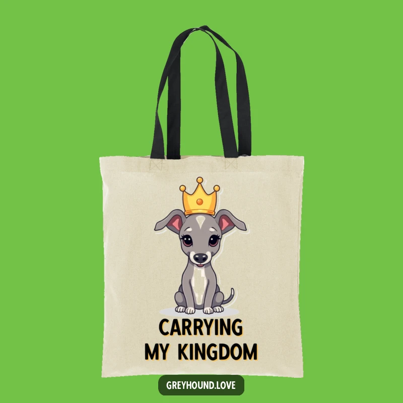 Funny Royal Greyhound Crown Tote Bag: Carry Your Royal Essentials