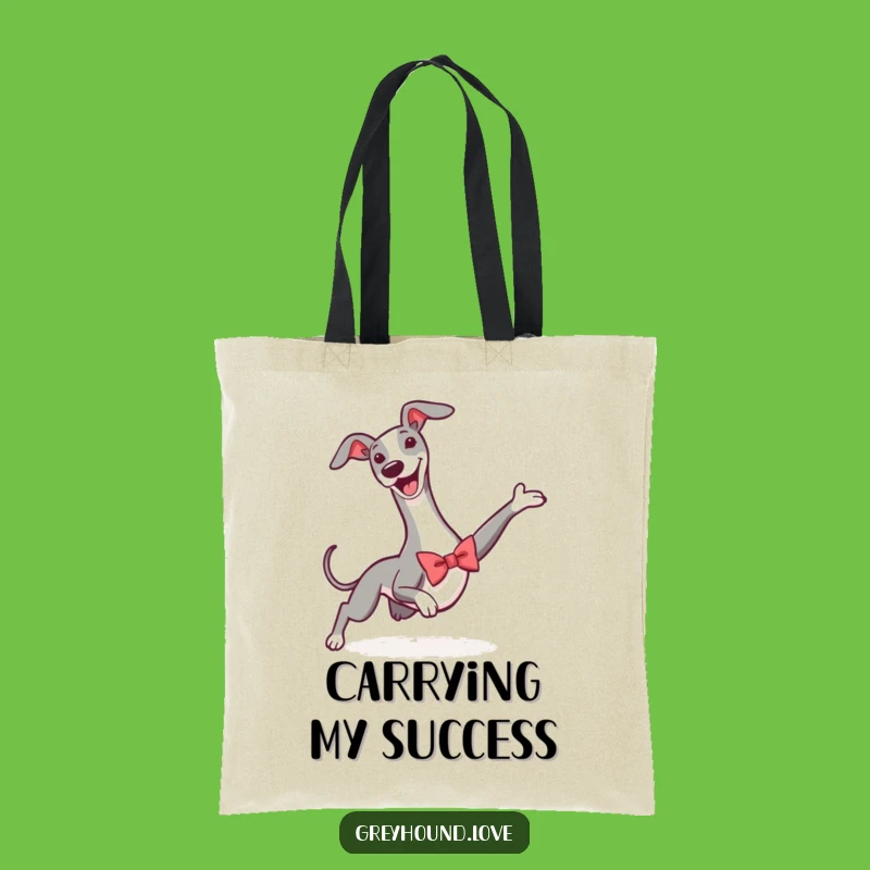 Funny Greyhound Bowtie Slide Tote Bag - Carry Your Victories in Style