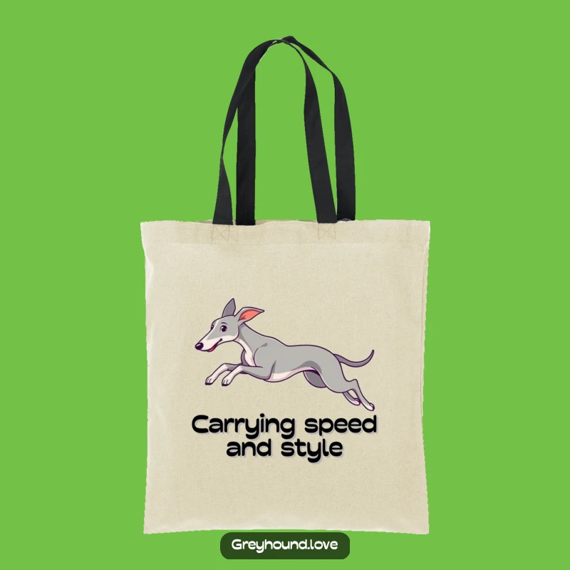 Elegant Greyhound Leap Tote Bag: Carry Your Essentials with Canine Grace and Style