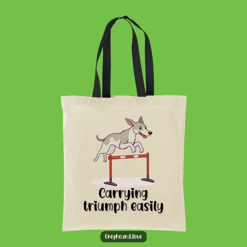 Funny Greyhound Tote Bag: Athletic Dog Carry-all, Motivational Gift