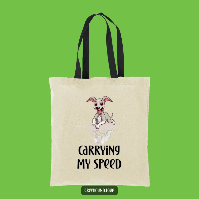 Funny Greyhound Sliding Tongue Out Tote: Stylish & Hilarious Carry-All