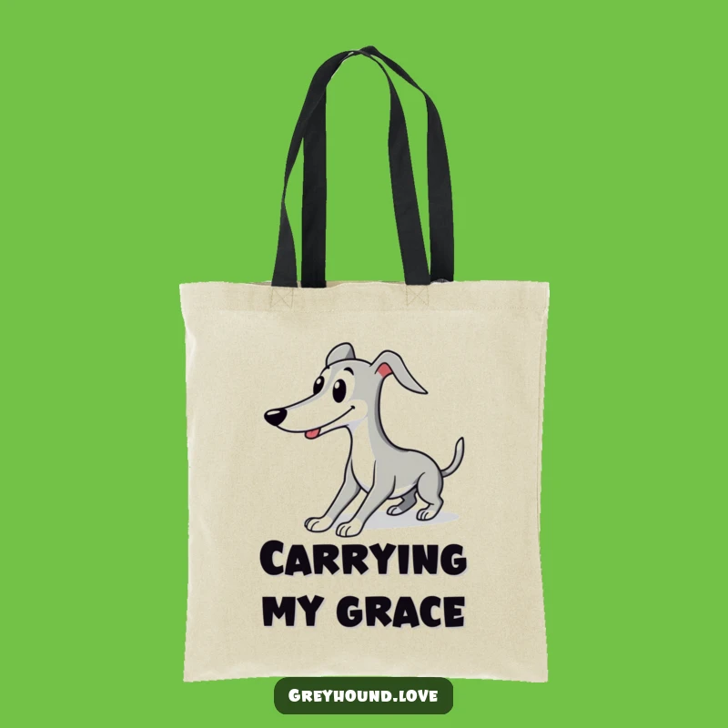 Funny Greyhound Tote Bag: Elegant Dog Carry-all, Chic Gift