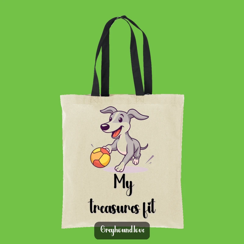 Funny Greyhound Tote Bag: Playful Pup Carry-all, Quirky Gift
