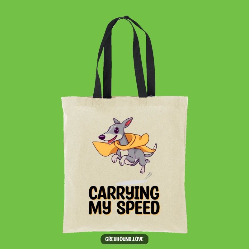 Funny Superhero Greyhound Tote Bag - Fast & Chic Carry-all Gift