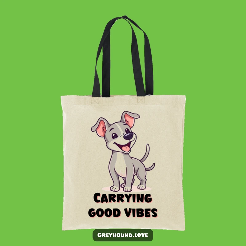 Joyful Greyhound Wag Tote Bag: Carry Your Essentials with Canine Happiness and Style