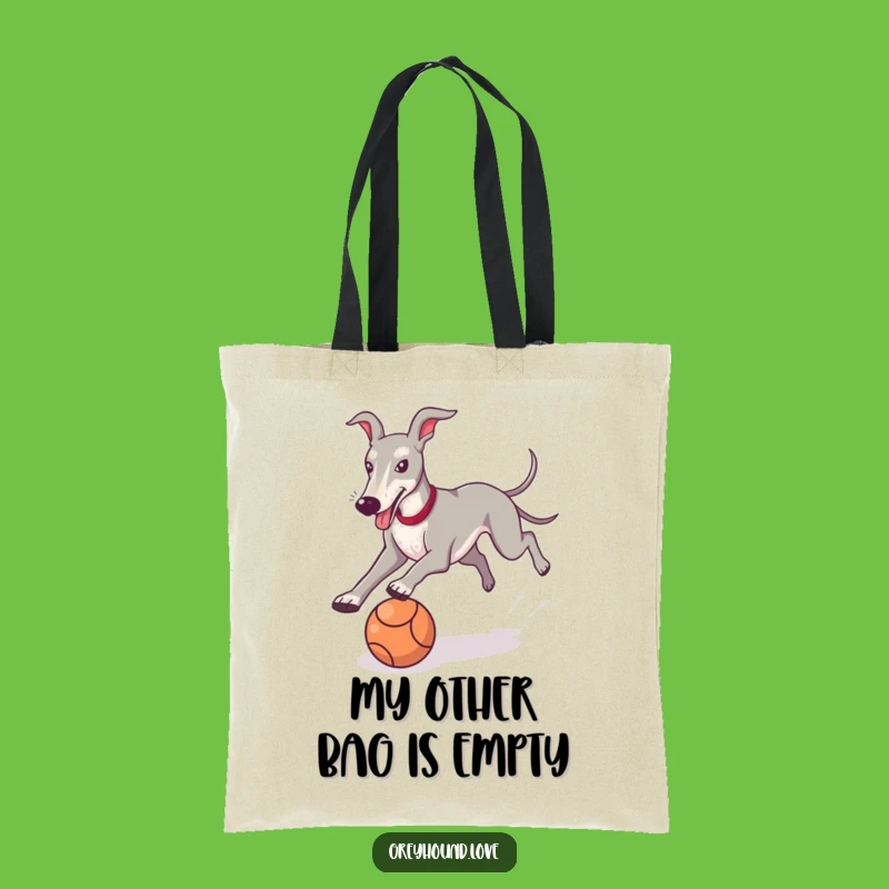 Funny Greyhound Tote Bag: Carry Your Day with a Playful Sighthound's Charm